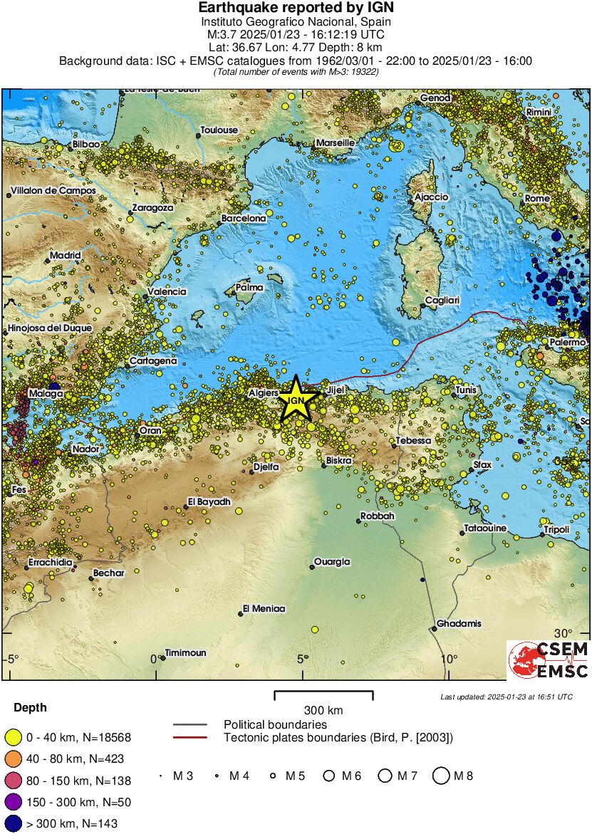 wide historical seismicity