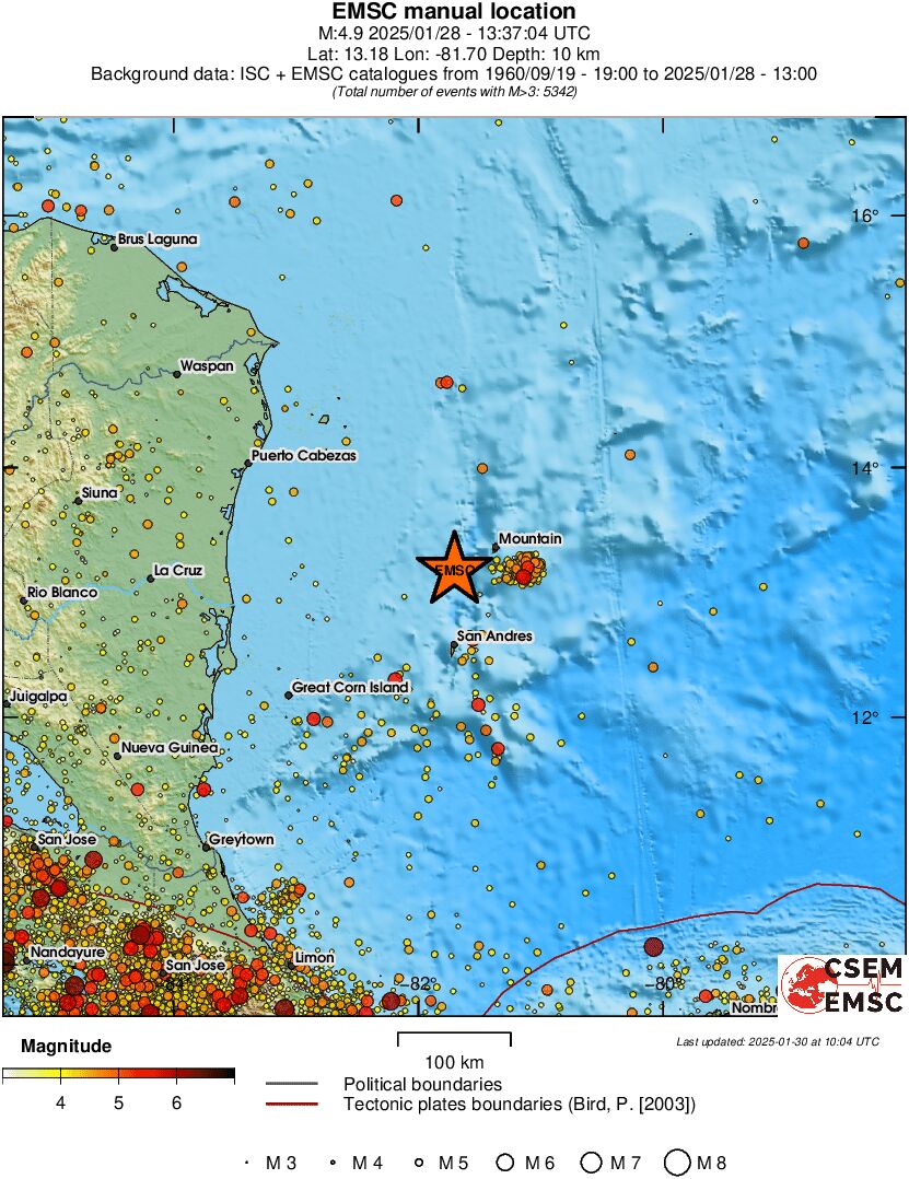 regional magnitude historical seismicity
