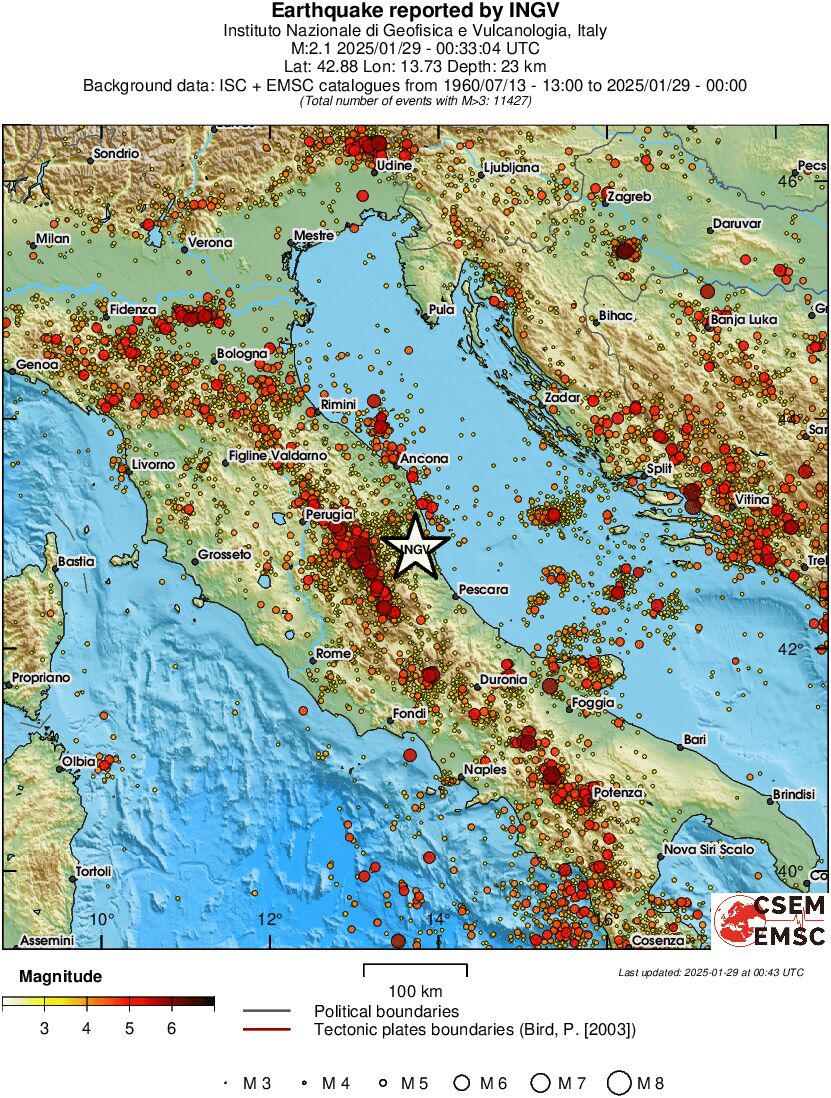 regional magnitude historical seismicity