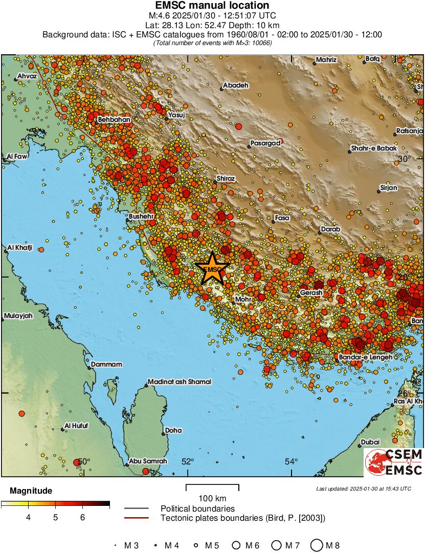 regional magnitude historical seismicity