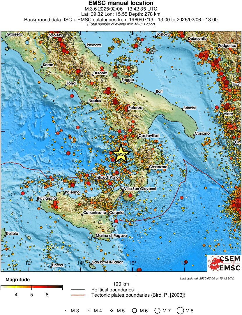 regional magnitude historical seismicity