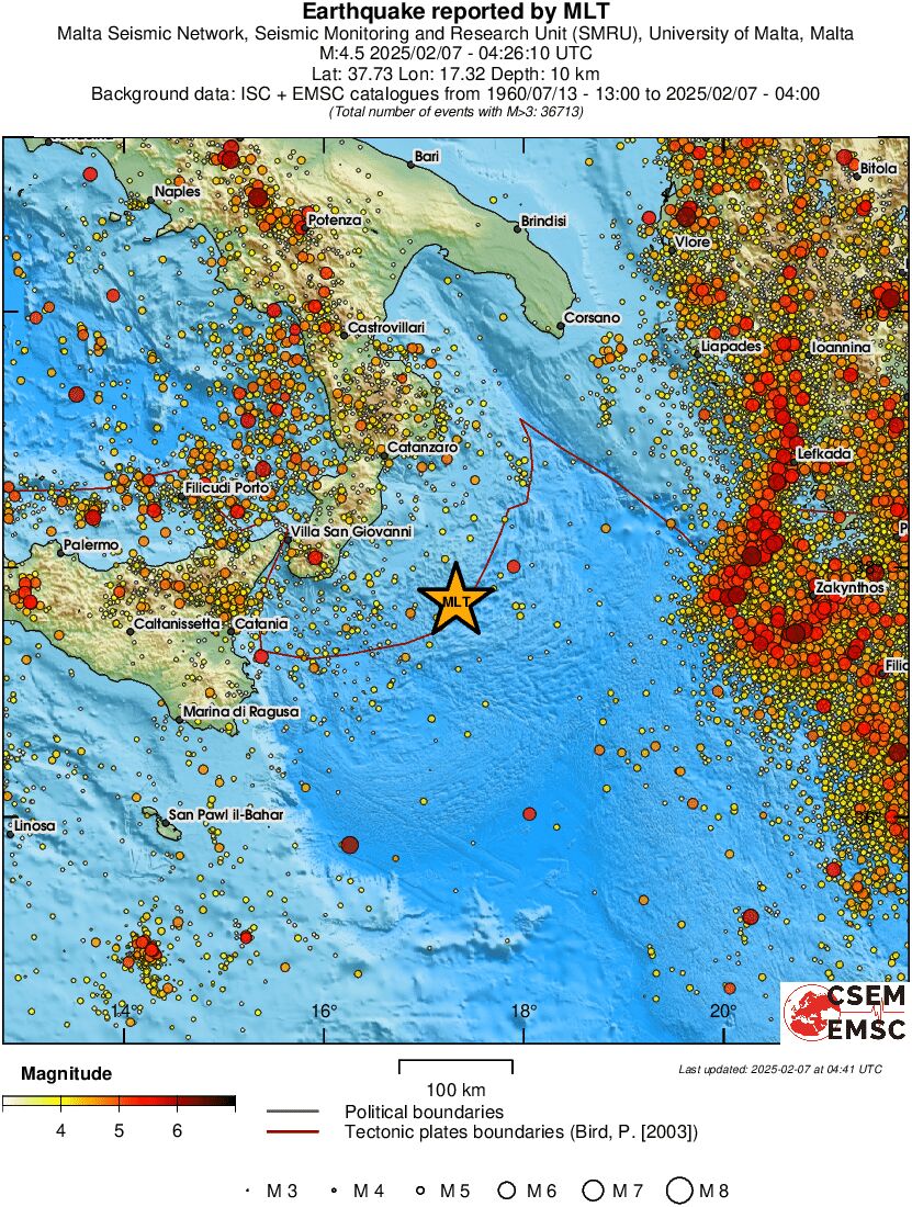 regional magnitude historical seismicity