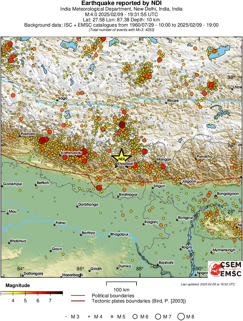 regional magnitude historical seismicity