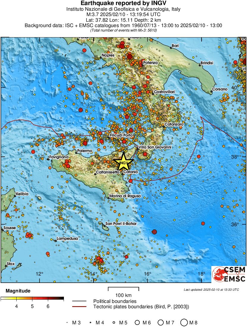 regional magnitude historical seismicity