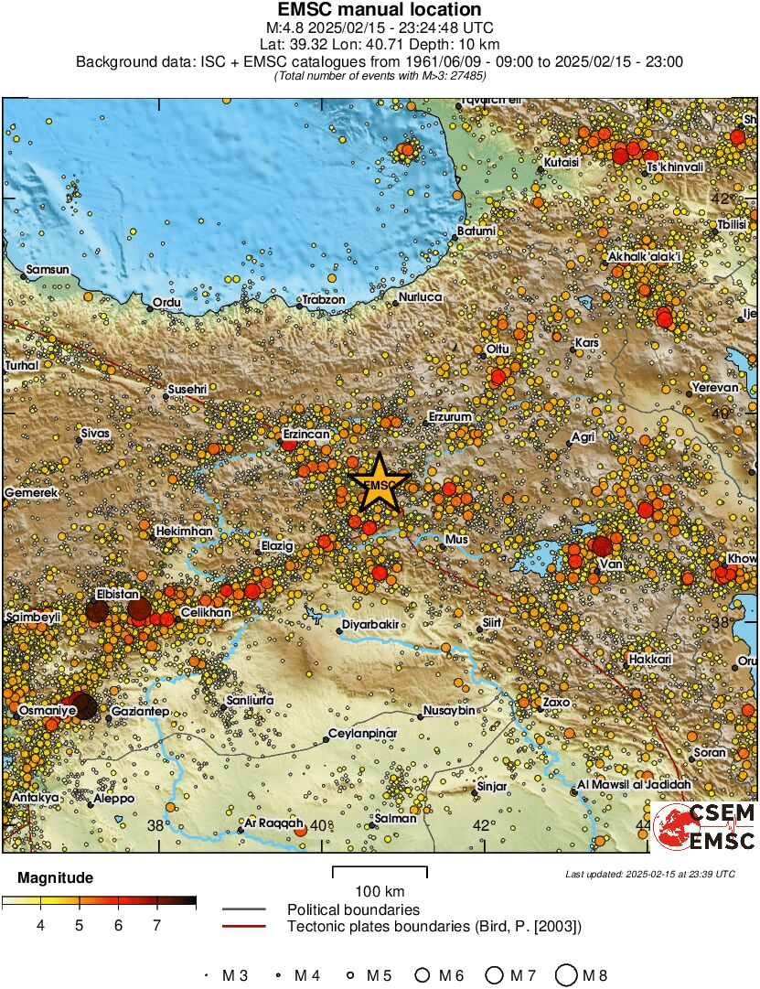 regional magnitude historical seismicity