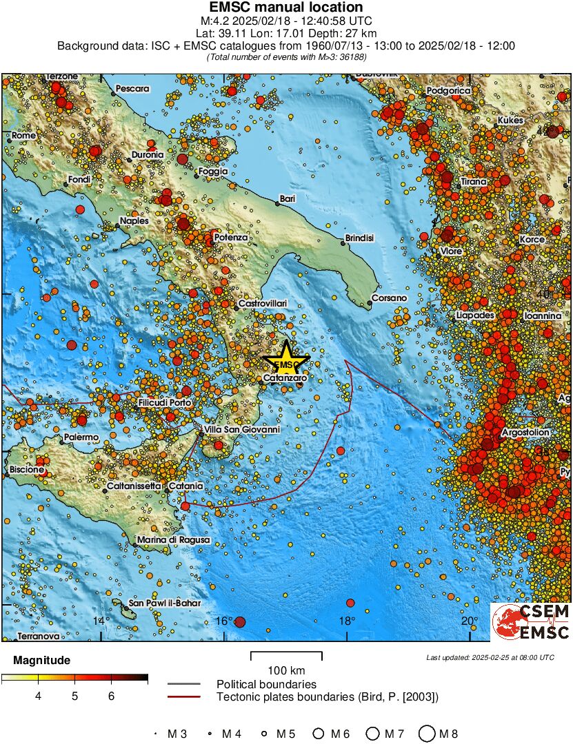 regional magnitude historical seismicity
