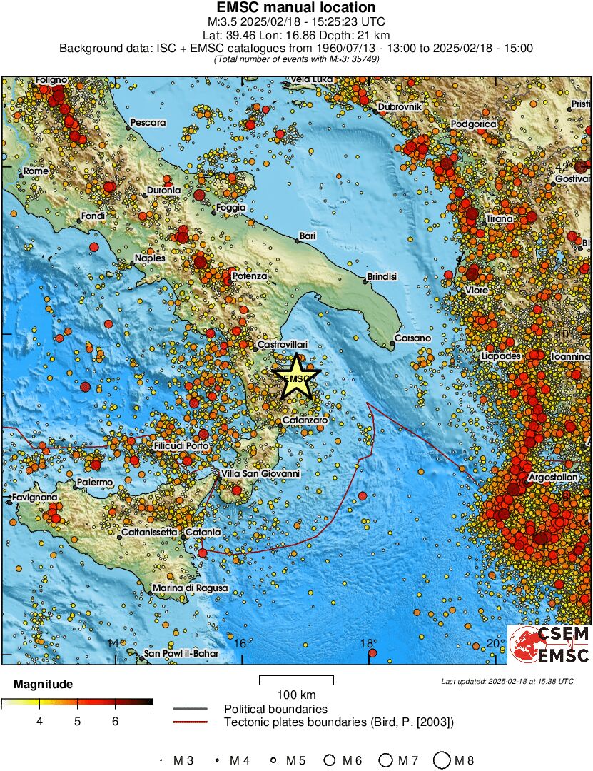 regional magnitude historical seismicity