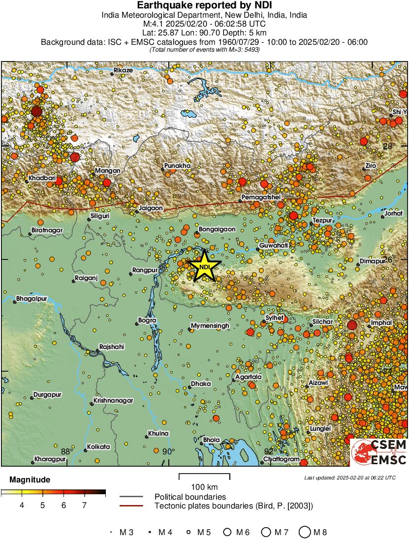 regional magnitude historical seismicity