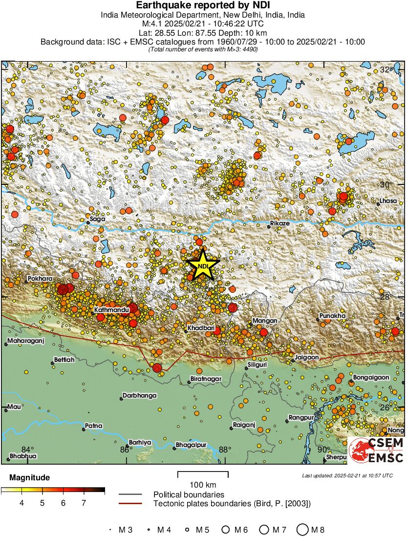 regional magnitude historical seismicity