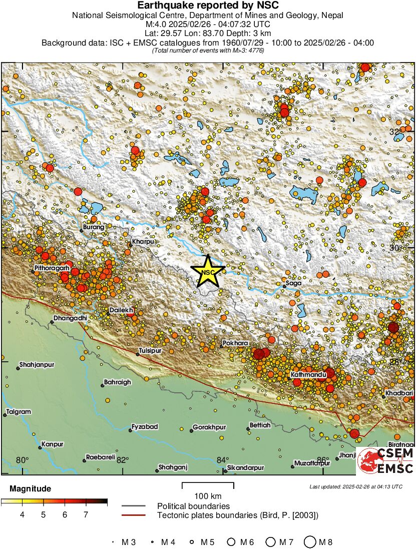 regional magnitude historical seismicity