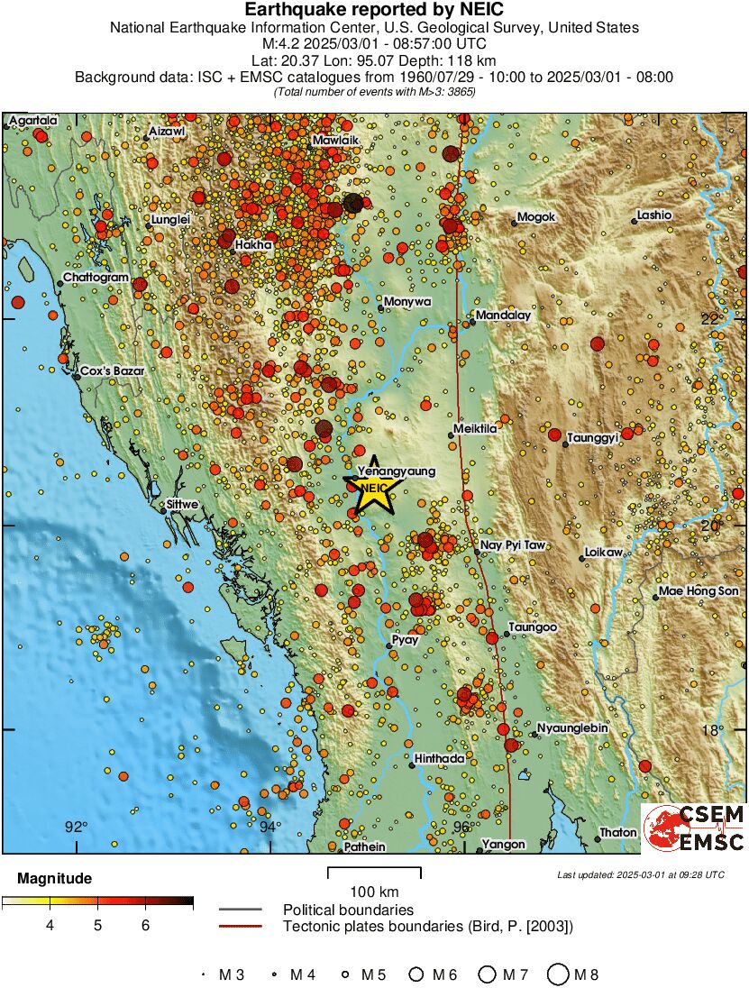 regional magnitude historical seismicity