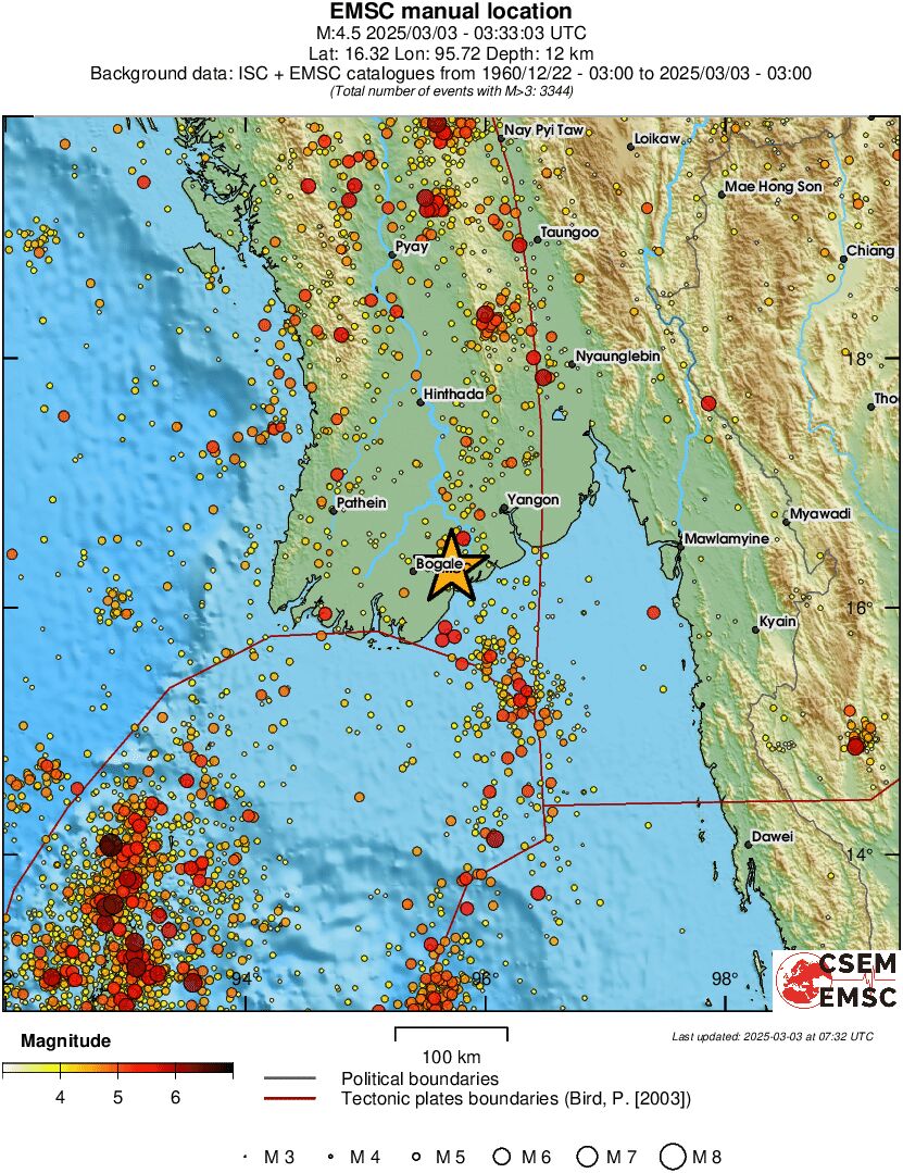 regional magnitude historical seismicity