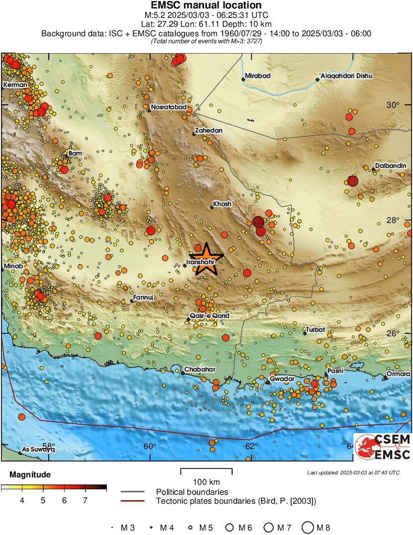 regional magnitude historical seismicity