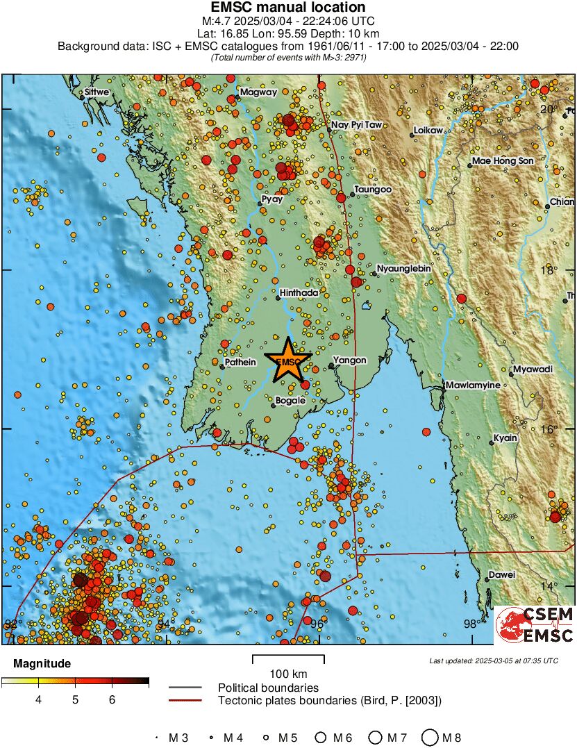 regional magnitude historical seismicity