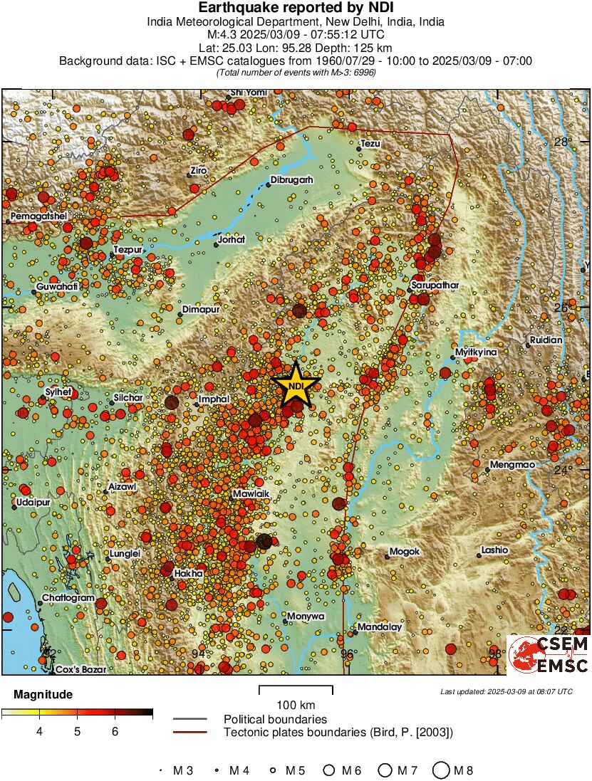 regional magnitude historical seismicity