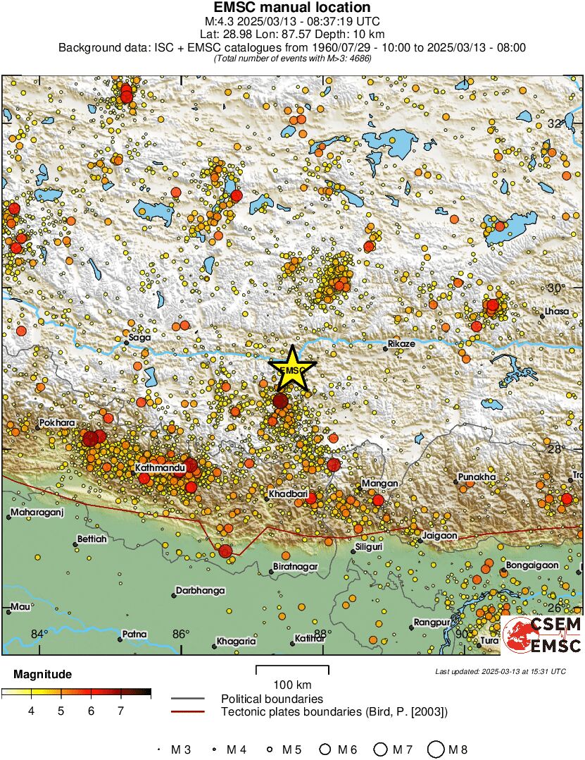 regional magnitude historical seismicity