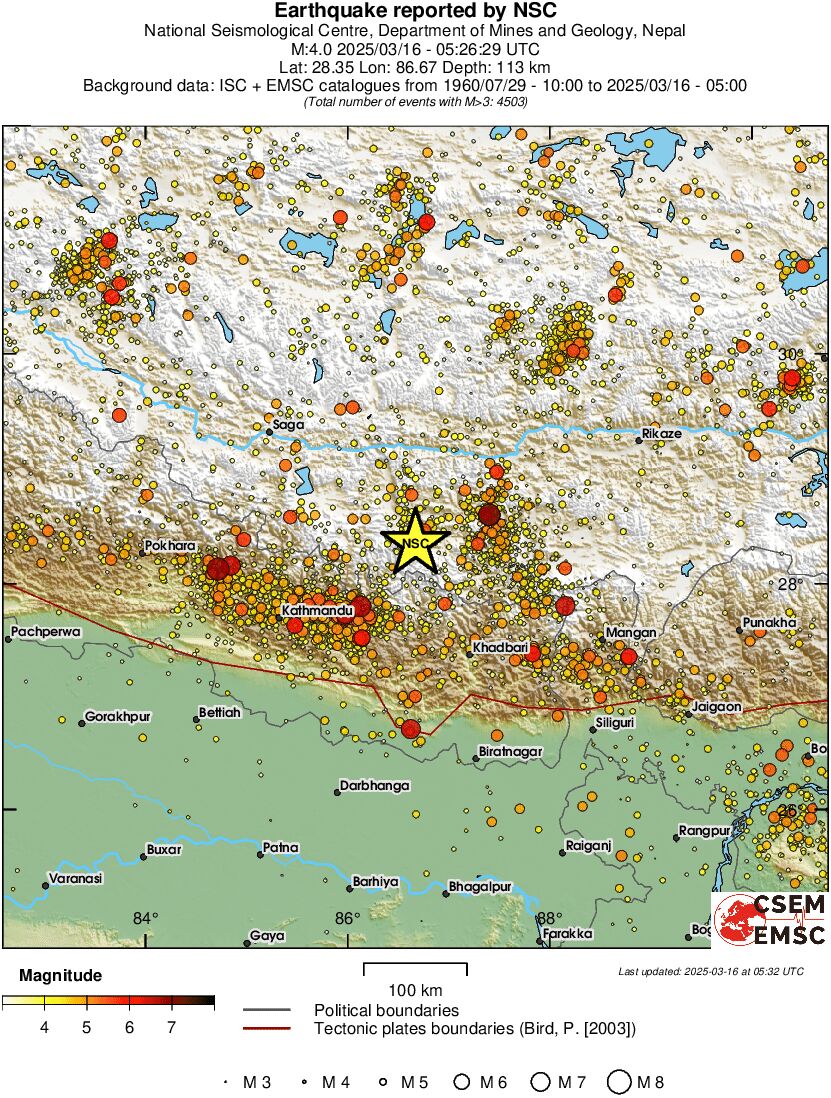 regional magnitude historical seismicity