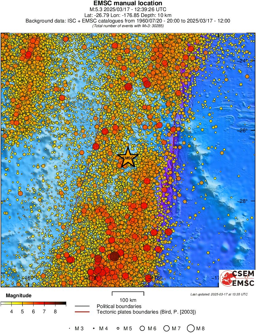regional magnitude historical seismicity