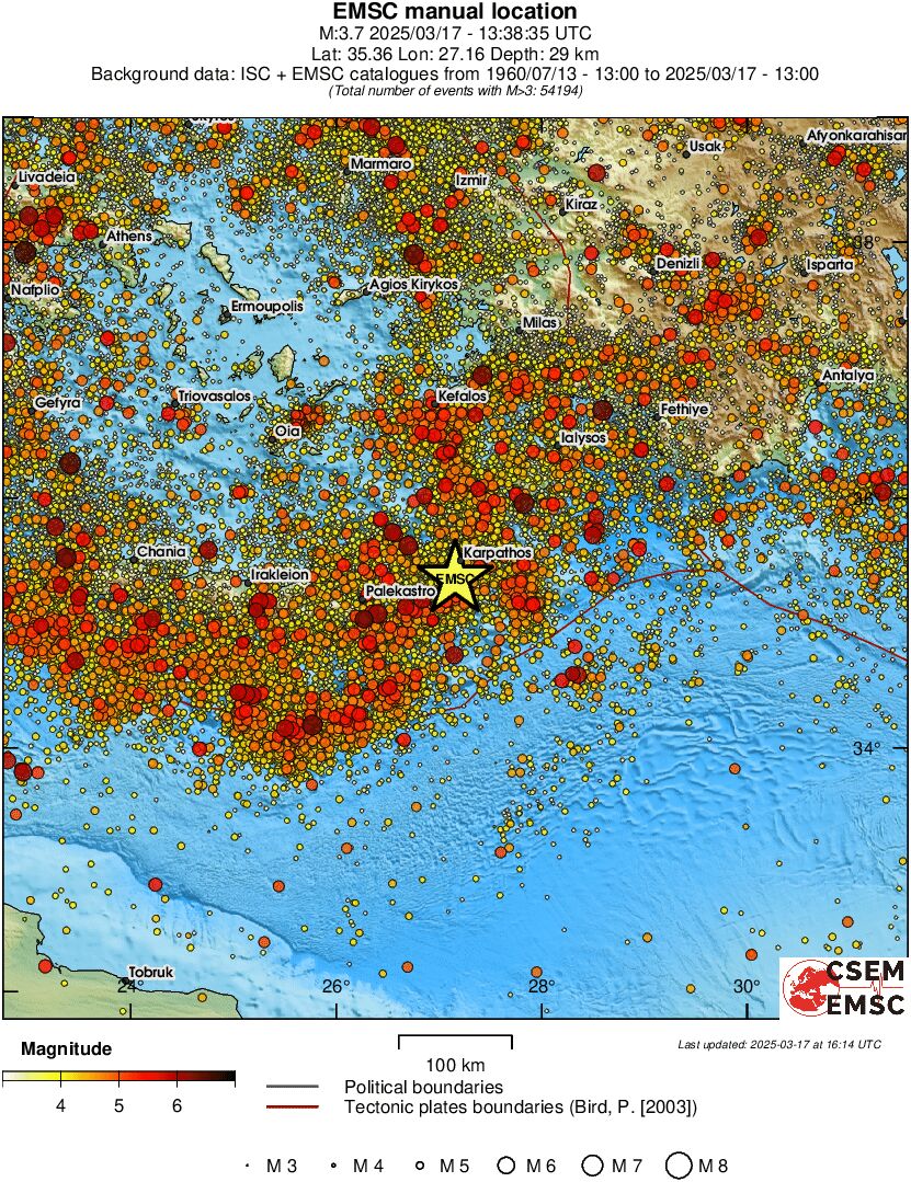 regional magnitude historical seismicity