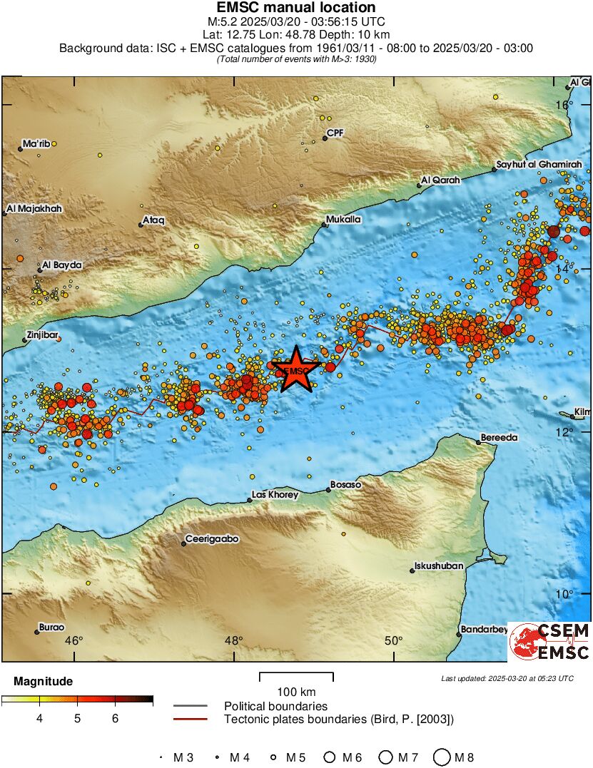 regional magnitude historical seismicity