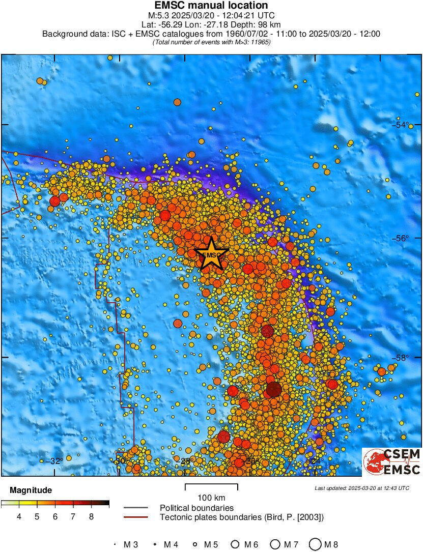 regional magnitude historical seismicity