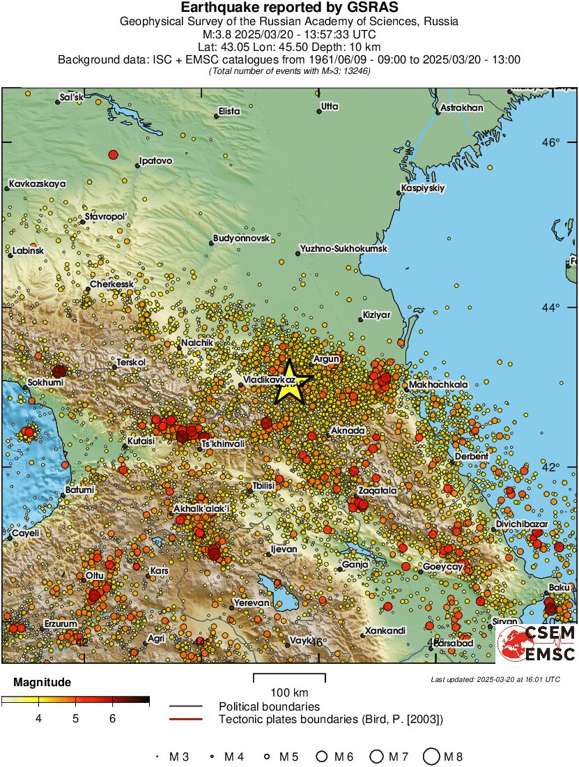 regional magnitude historical seismicity