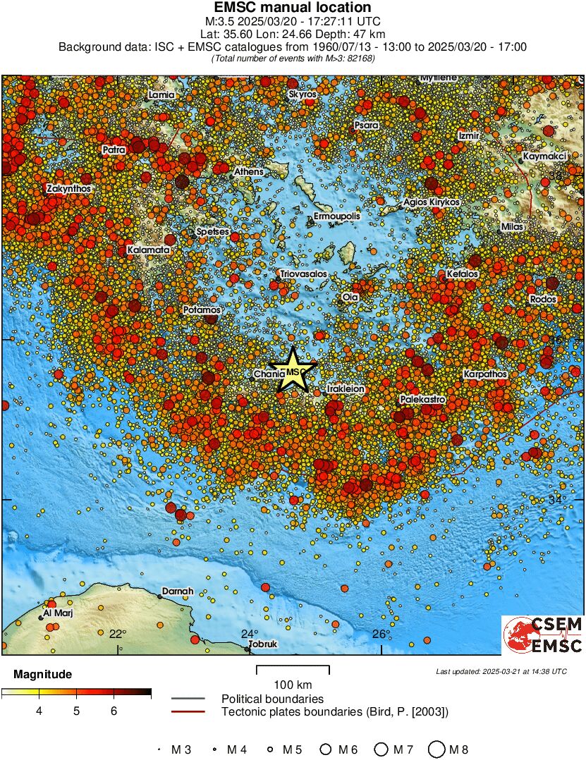 regional magnitude historical seismicity