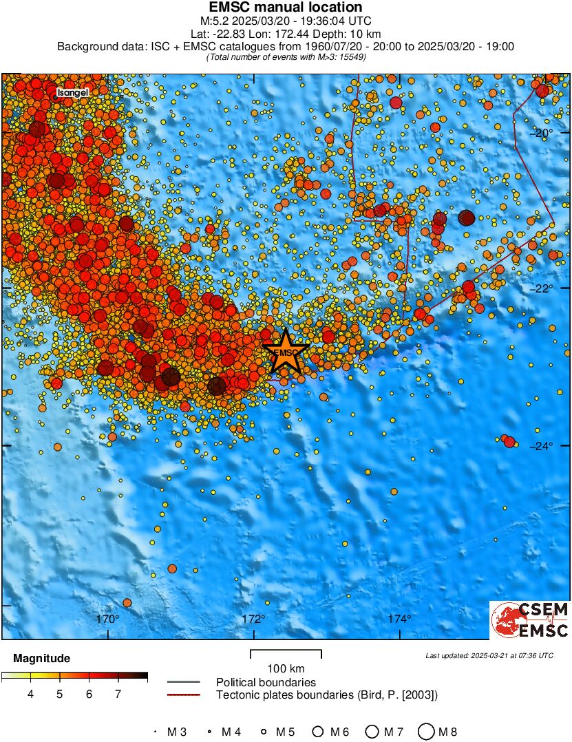 regional magnitude historical seismicity