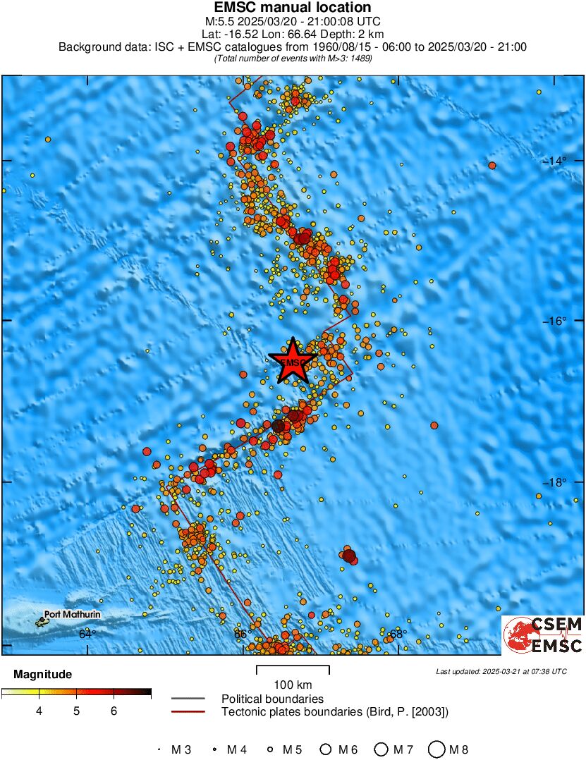 regional magnitude historical seismicity