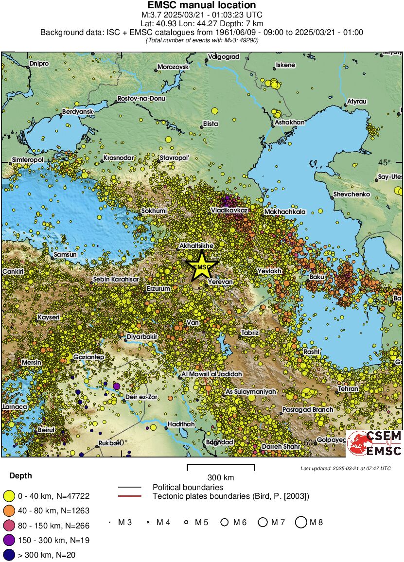 wide historical seismicity