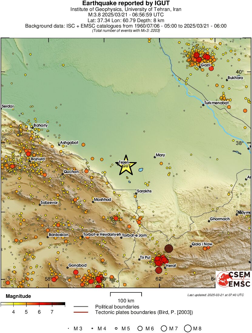 regional magnitude historical seismicity
