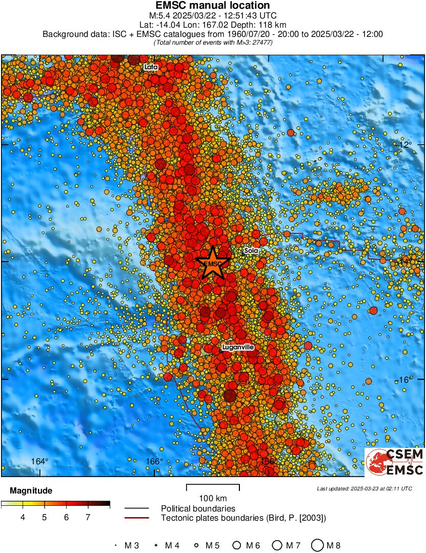 regional magnitude historical seismicity
