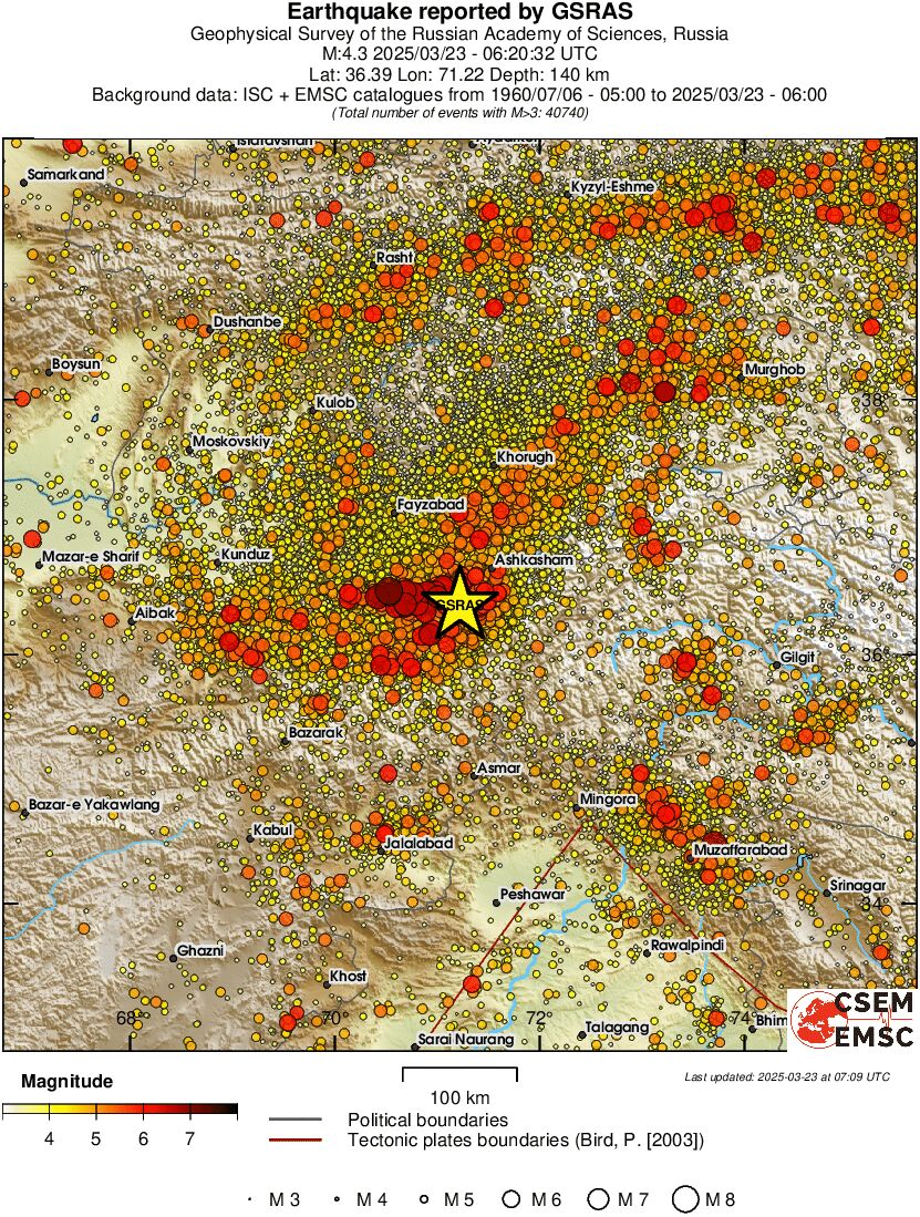 regional magnitude historical seismicity