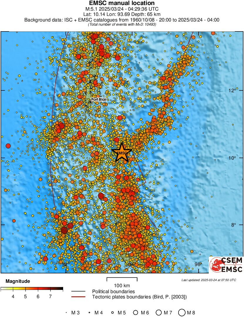 regional magnitude historical seismicity