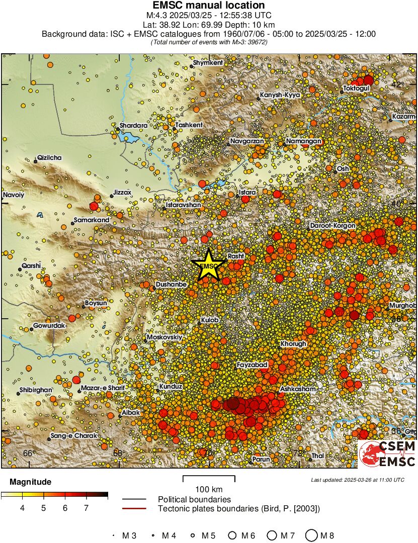 regional magnitude historical seismicity