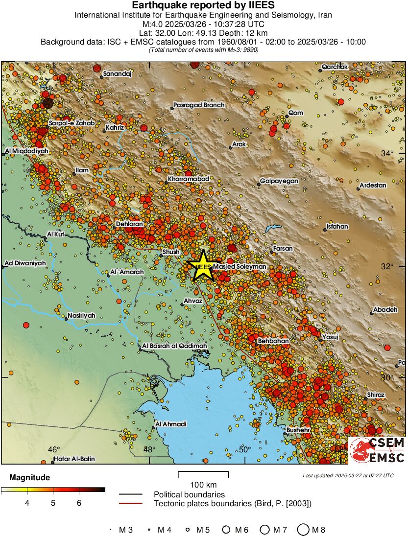 regional magnitude historical seismicity