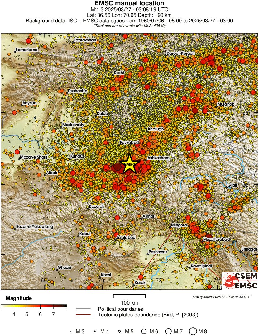 regional magnitude historical seismicity