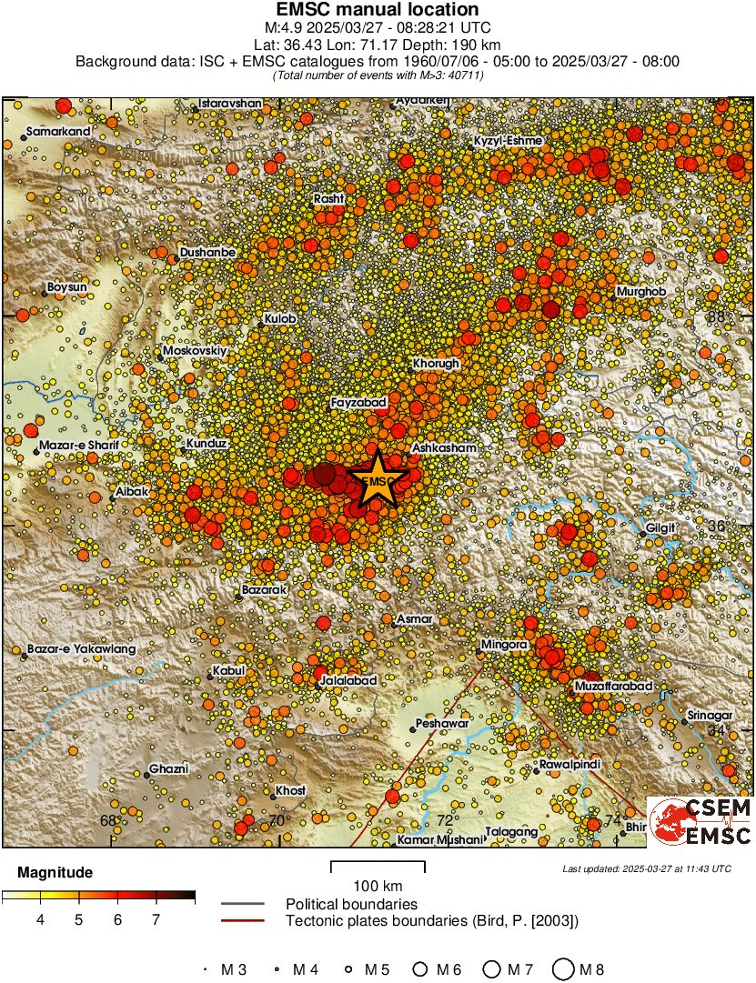 regional magnitude historical seismicity