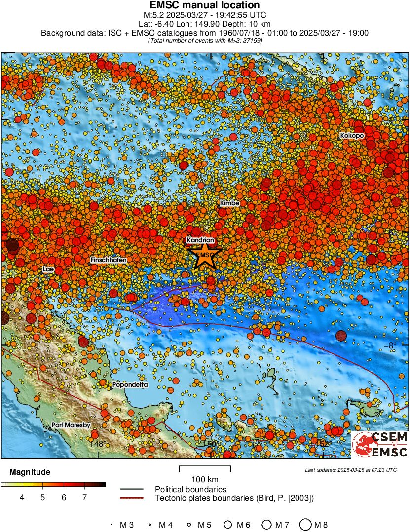 regional magnitude historical seismicity