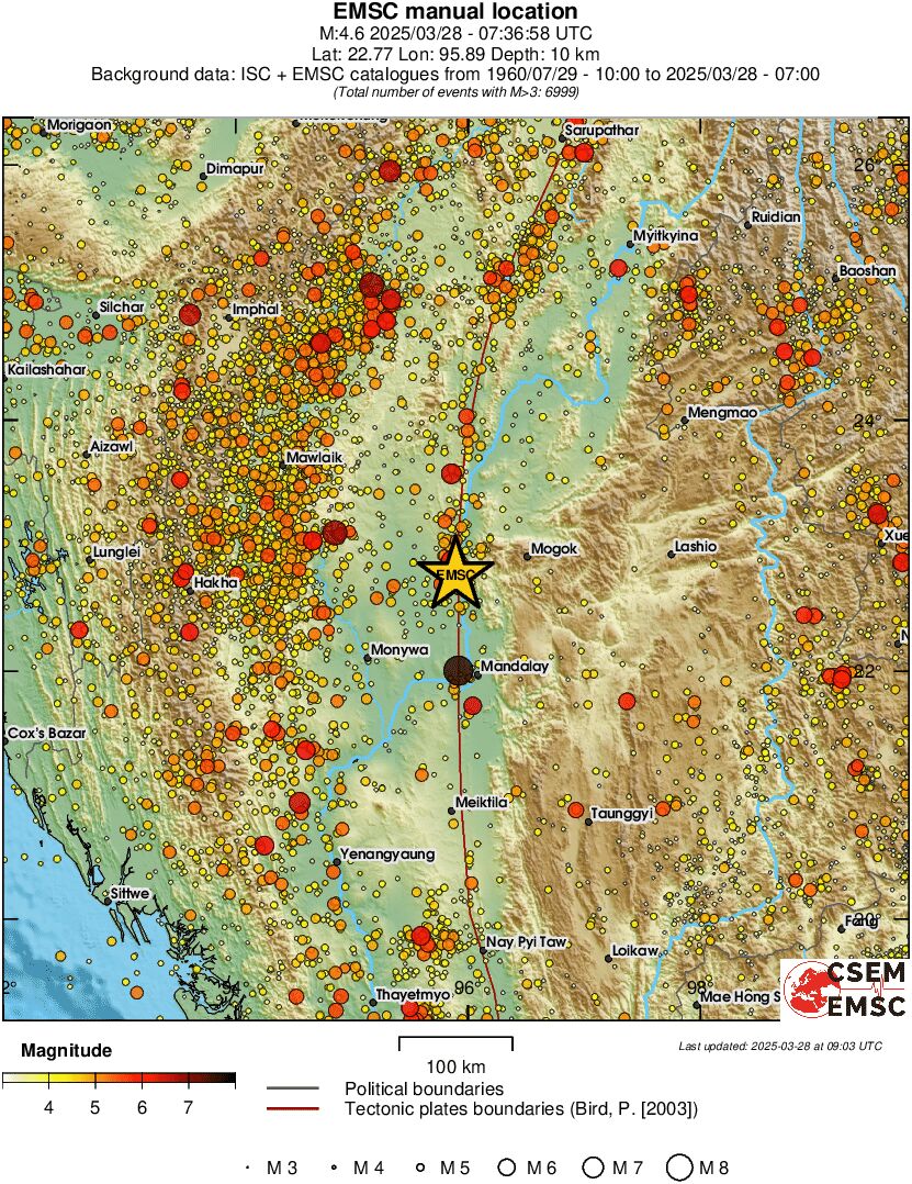 regional magnitude historical seismicity