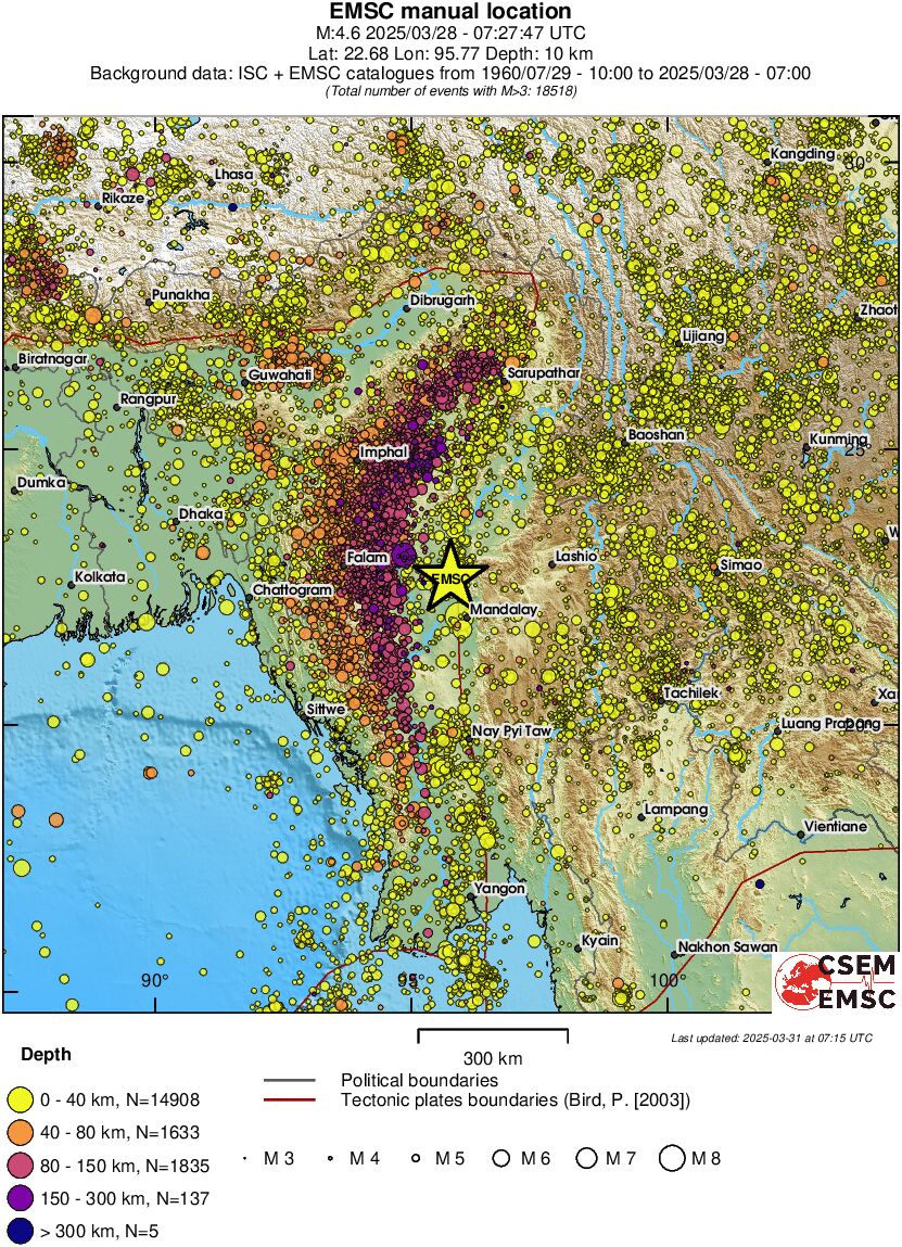 wide historical seismicity