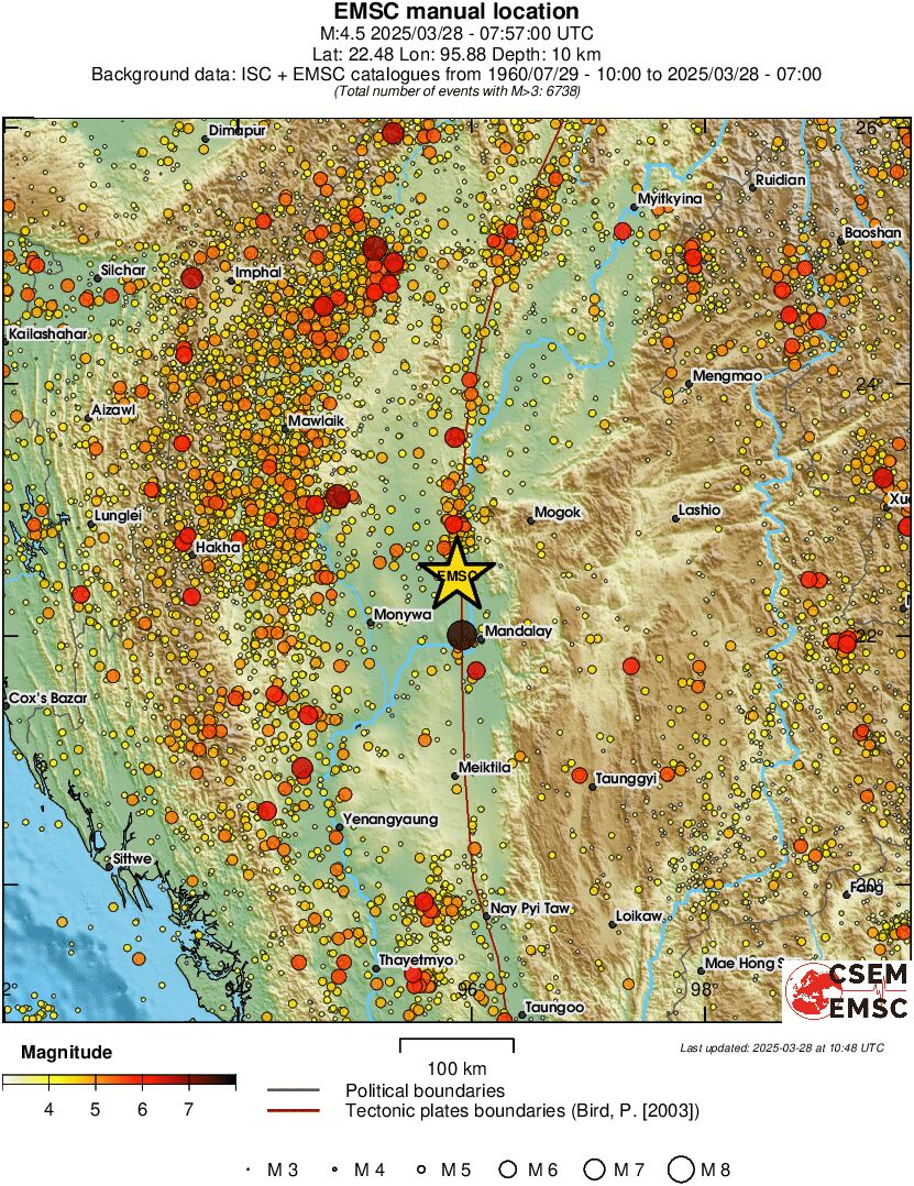 regional magnitude historical seismicity