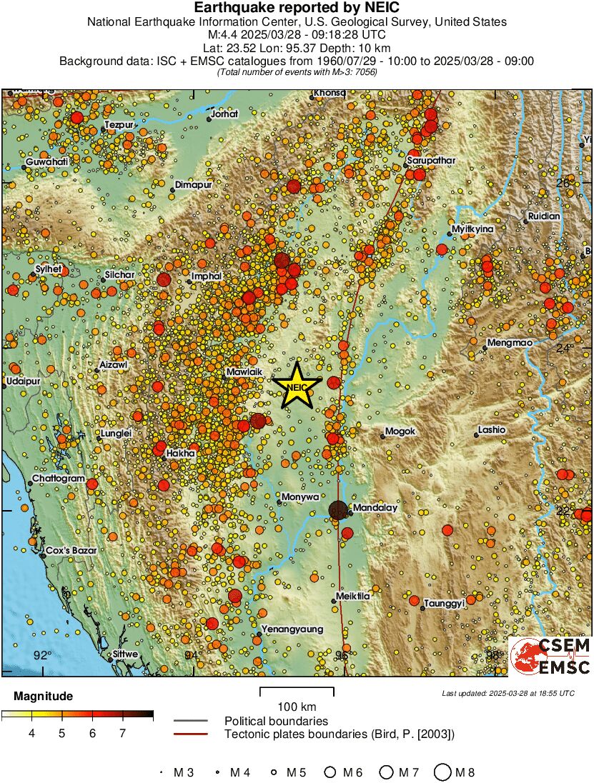 regional magnitude historical seismicity