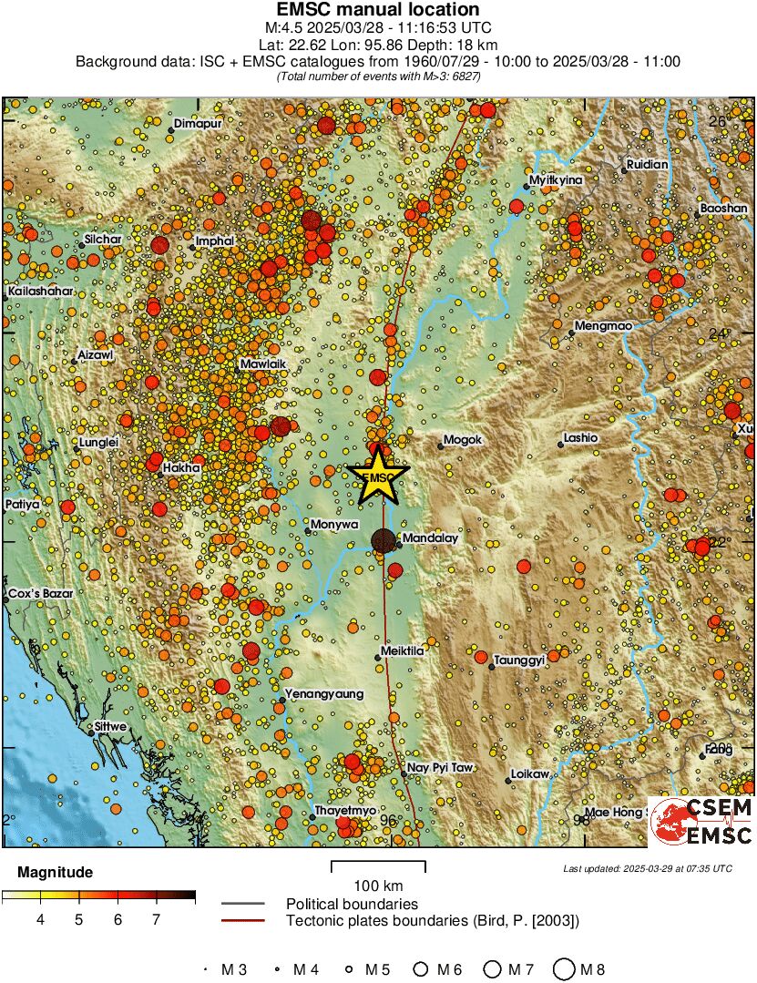 regional magnitude historical seismicity