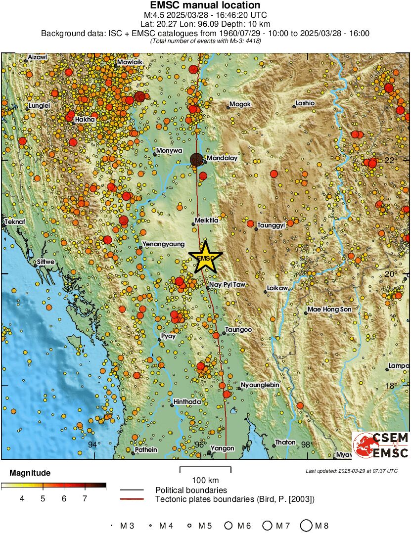 regional magnitude historical seismicity
