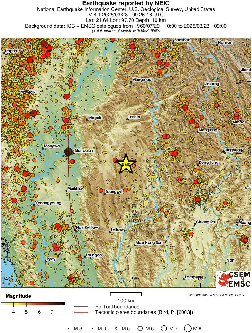 regional magnitude historical seismicity