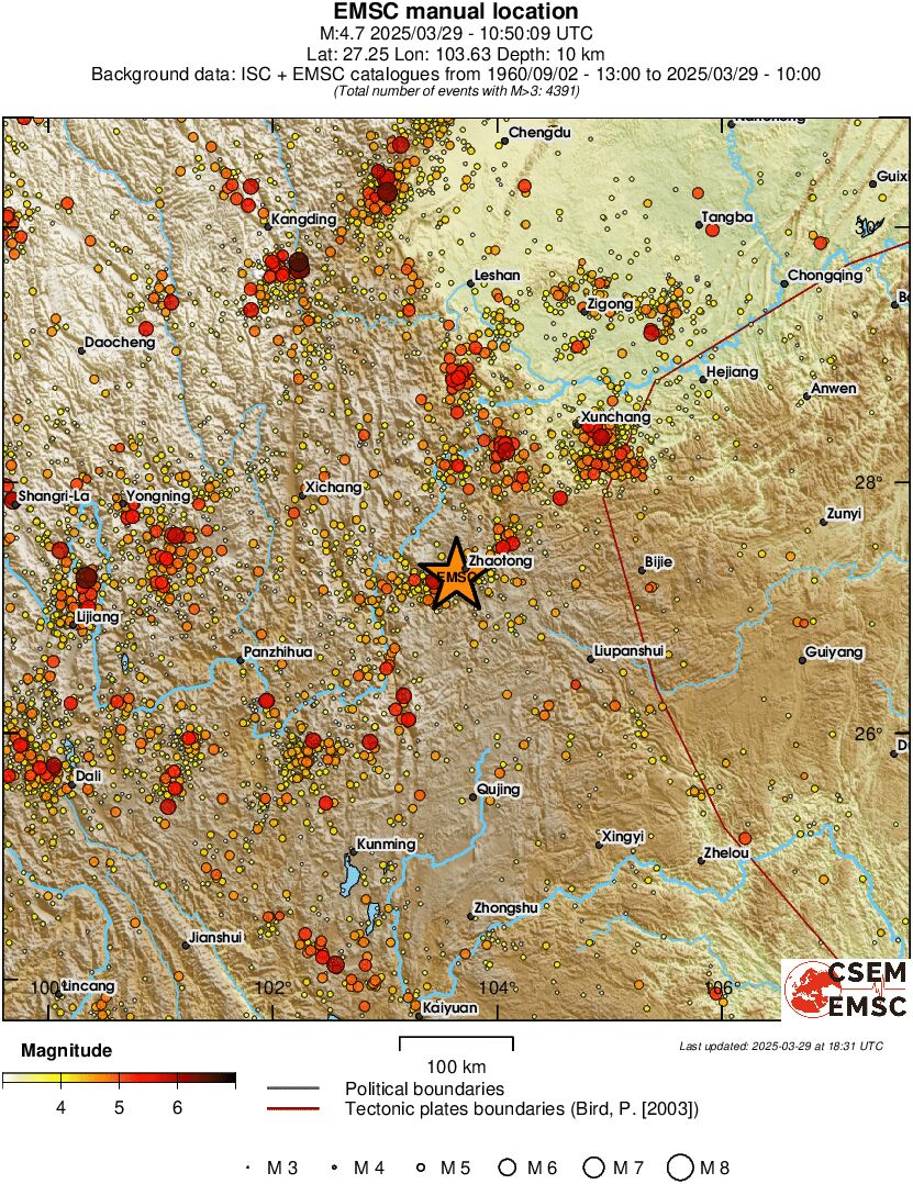 regional magnitude historical seismicity