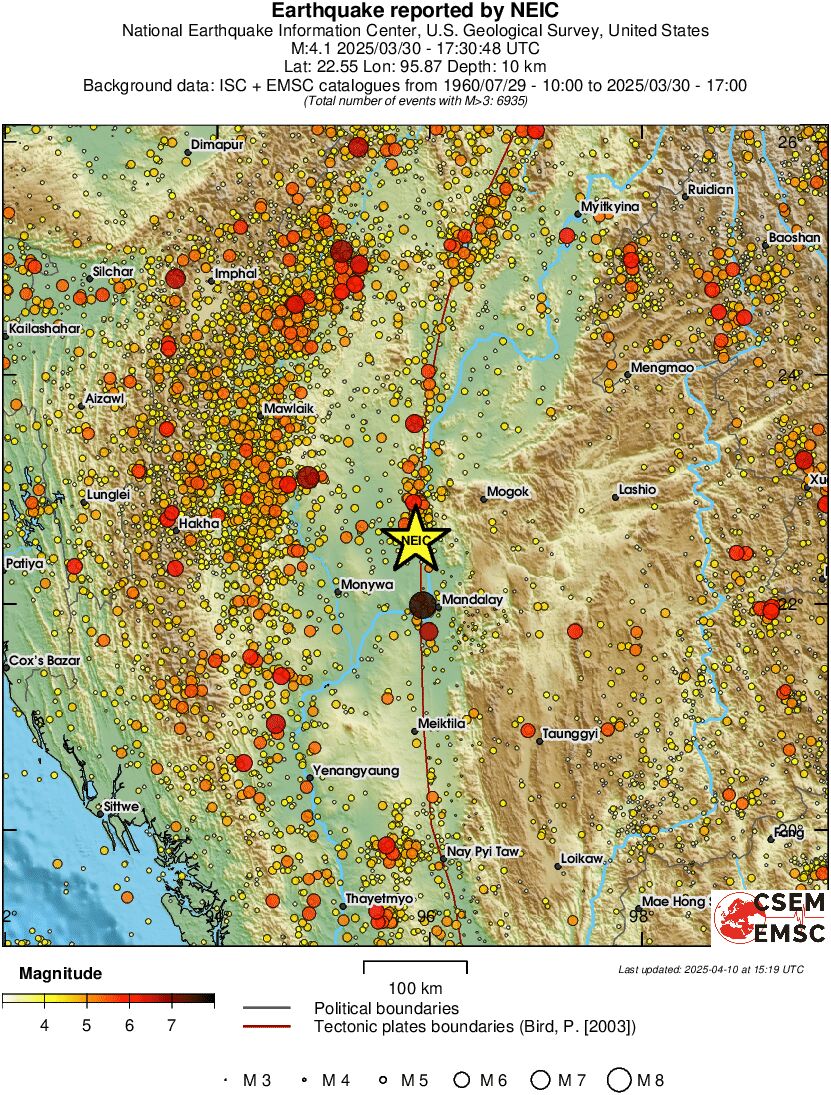 regional magnitude historical seismicity