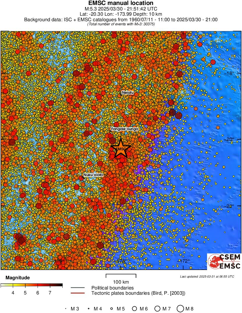 regional magnitude historical seismicity