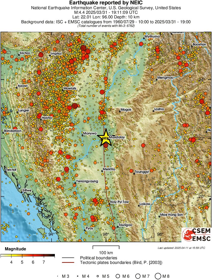 regional magnitude historical seismicity